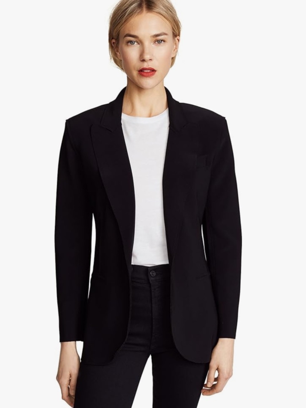 Norma Kamali Black Single-Breasted Blazer